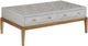 Bassett Mirror Perrine Graphite Gray Rectangular Cocktail Table with Gold Base-0