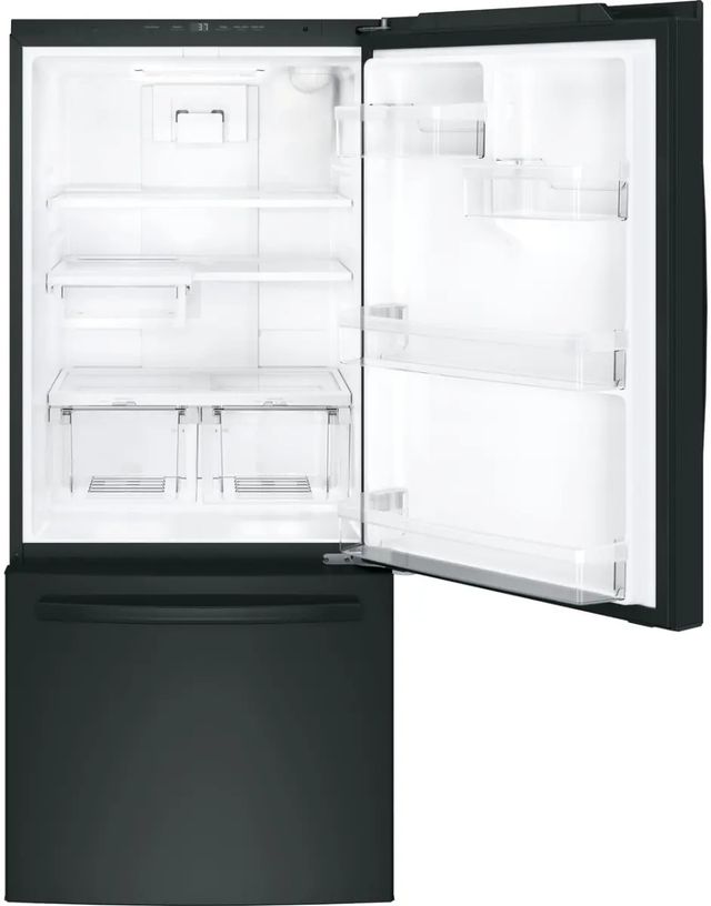 GE® Series 21.0 Cu. Ft. Black Bottom Freezer Refrigerator-1