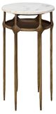 Furniture Classics Moira White Side Table with Gold Base-2