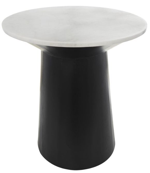 Deco Marche White Geometric Accent Table-0