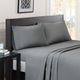 Olliix by Madison Park Essentials Grey California King Micro Splendor Ultra Soft Wrinkle Free Microfiber Sheet Set-3