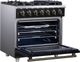 FORNO® Massimo Series Alta Qualita 36" Black Pro Style Gas Range-4