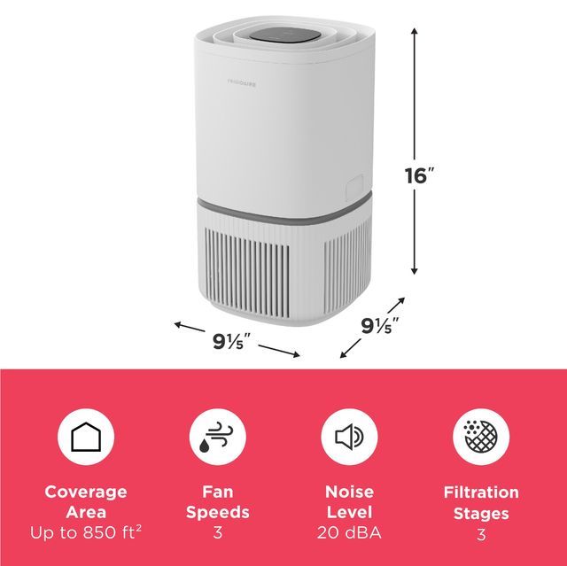 Frigidaire® White PureA300™ HEPA Air Purifier-4