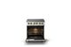 Viking® 5 Series 30" Pure White Pro Style Induction Range with Brushed Brass Trim-1