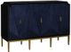 Currey & Company Kallista Dark Sapphire/Caviar Black/Antique Brass Cabinet-1
