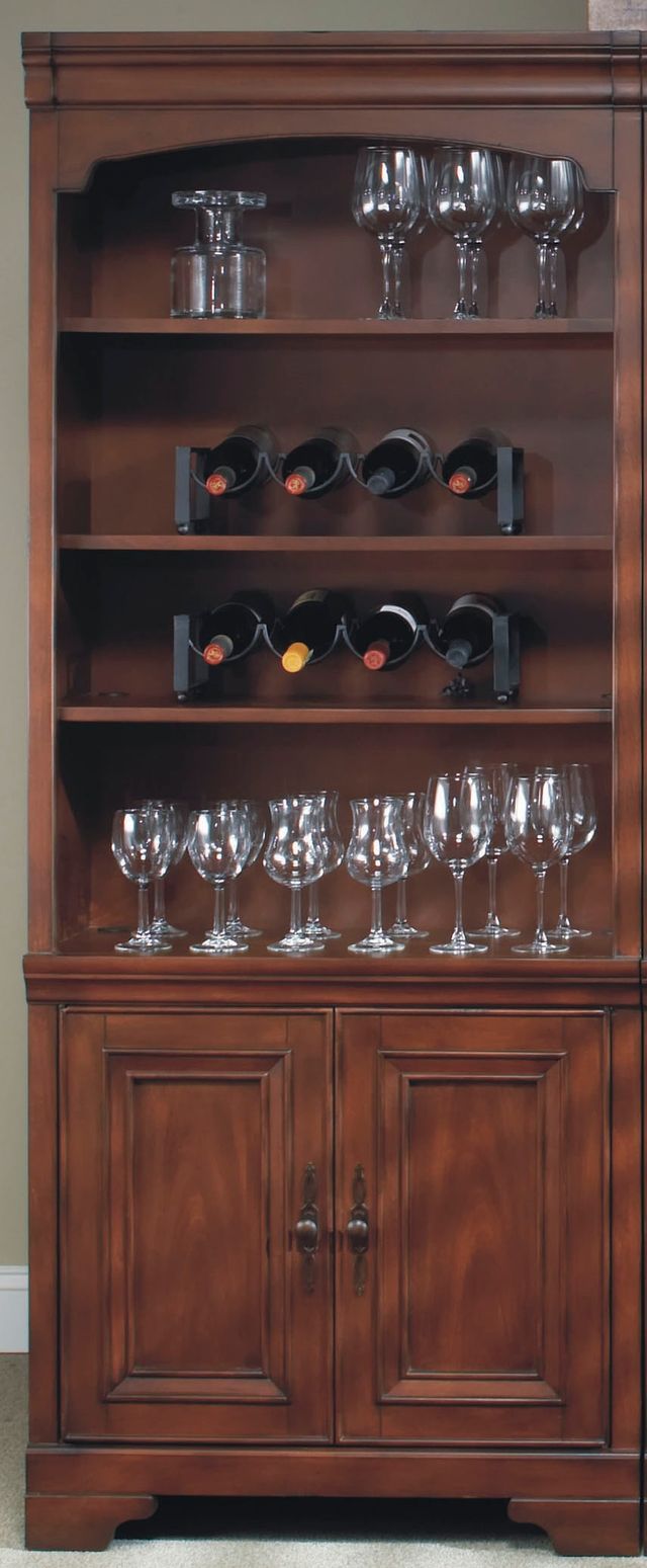 Aspenhome® Richmond Brown Burgundy Open Bookcases-1