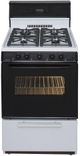 Premier 24" White with Black Trim Freestanding Gas Range-0