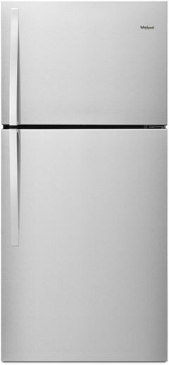 Whirlpool® 19.1 Cu. Ft. Monochromatic Stainless Steel Top Freezer Refrigerator