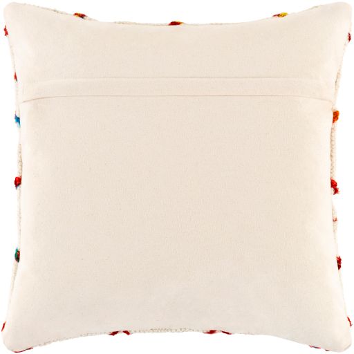 Surya Nettie Bright Red 20"x20" Toss Pillow with Down Insert-1