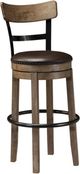Signature Design by Ashley® Pinnadel Light Brown Tall Upholstered Swivel Bar Stool-0