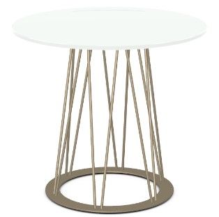 Amisco Customizable Calypso White Glass End Table-0