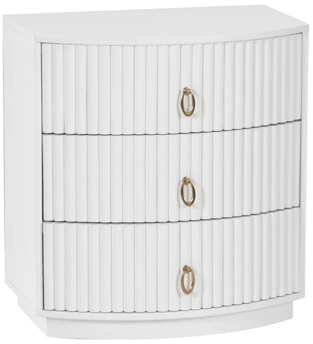Powell® Ciarra White 3-Drawer Nightstand-0