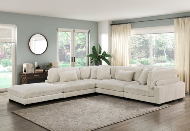 Mazin Furniture Traverse Beige Ottoman-2