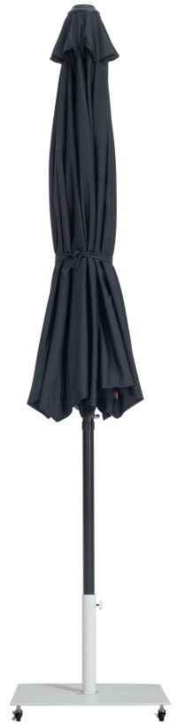 Meridian Furniture Fiji Black/Matte Black/Matte White Aluminum Outdoor Patio Umbrella and Square Base-1