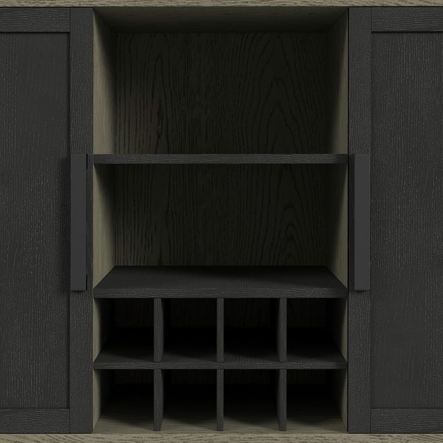 Elements International Jemma Dark Espresso/Light Gray Buffet and Hutch-3