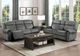 Homelegance® Brennen Charcoal Double Reclining Loveseat-1