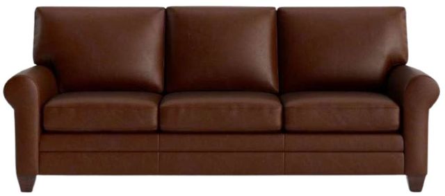Bassett® Furniture Customizable Carolina Leather Roll Arm Sofa-1