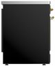 Ilve® Majestic III 30" Glossy Black Pro Style Induction Range with Solid Door and Brass Trim-3