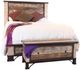 International Furniture Direct Antique Brown California King Panel Bed-0