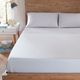 GhostBed® GhostSheets Premium Supima Cotton and Tencel Luxury Soft Grey Split King Sheet Set-4