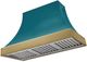 AGA Cascade 48" Salcombe Blue Wall Mounted Range Hood  with Antique Brass Trim-0