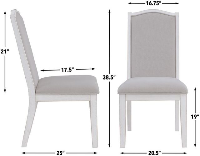 Steve Silver Co. Warren 6-Piece Gray/White Upholstered Dining Set-3
