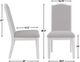 Steve Silver Co. Warren 6-Piece Gray/White Upholstered Dining Set-3