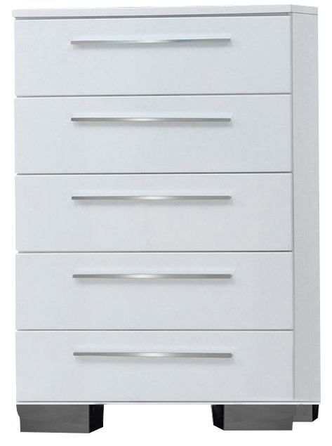 New Classic® Home Furnishings Sapphire High Gloss White Laminate Chest