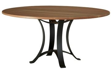 Artisan & Post by Vaughan-Bassett Crafted Cherry Dining by Ben & Erin Napier Medium 48" Round Table with Black Base-0