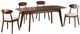 Furniture of America® Buren 5-Piece Rich Walnut Dining Table Set-0