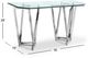 Magnussen Home® Lenox Square Glass Top Rectangular Sofa Table with Chrome Base-1