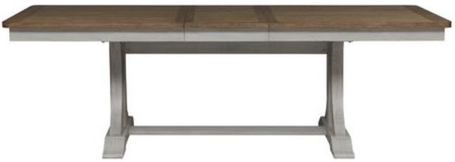 Liberty Furniture Farmhouse Reimagined Chestnut Trestle Table with Antique White Base-3