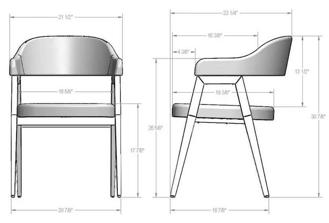 Amisco Customizable Carmen Dining Arm Chair-3