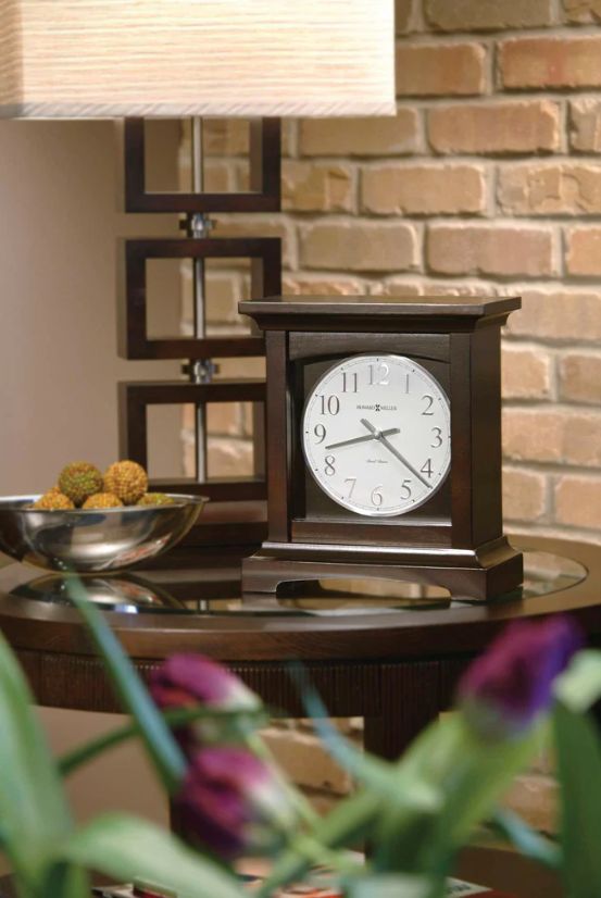 Howard Miller® Urban Mantel II Black Coffee Mantel Clock-2