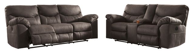 Signature Design by Ashley® Boxberg 2-Piece Teak Living Room Set with Power Reclining Sofa-0
