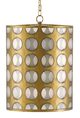 Currey & Company Go-Go Brass/Opaque Pendant-0