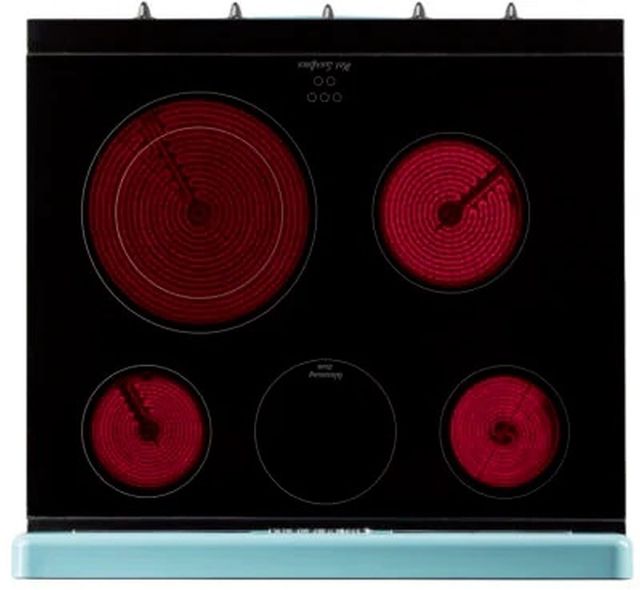 Unique® Appliances Classic Retro 30" Ocean Mist Turquoise Slide-In Electric Range-1