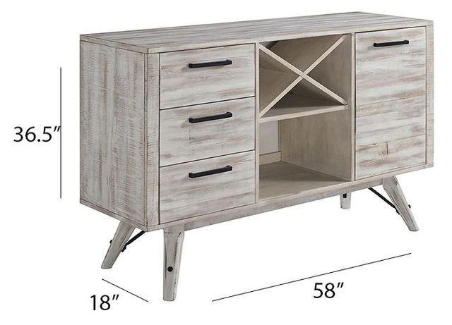 Intercon Modern Rustic Weathered White Server-2