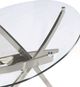 Magnussen Home® Zila Brushed Nickel/Glass Demilune Sofa Table-2