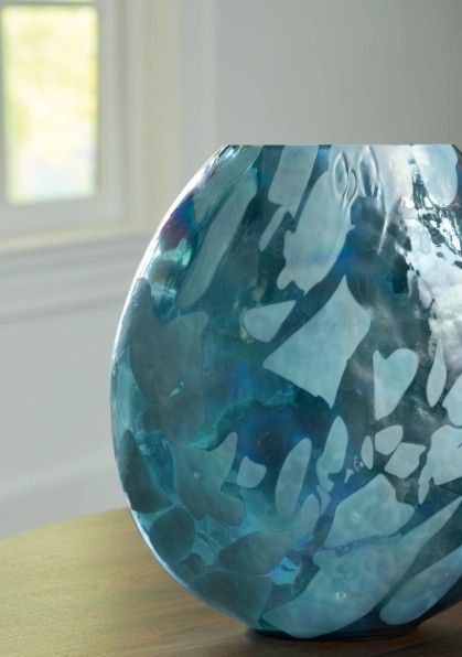 Signature Design by Ashley® Cartshaw Iridescent Teal 12" Vase-1
