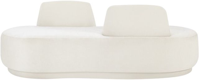 Meridian Furniture Argyle Cream Chenille Fabric Chaise-2