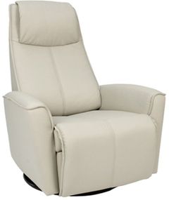 Fauteuil inclinable pivotant Relax en cuir Fjords®