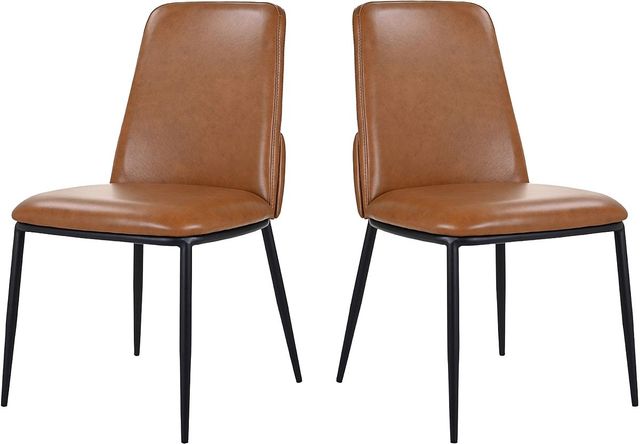 Moe's Home Collection Douglas 2-Piece Brown Dining Side Chair Set-3