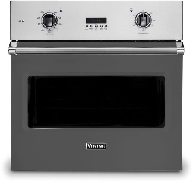Viking®  5 Series 30" Damascus Grey Built In Single Electric Select Wall Oven-0