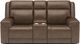 Flexsteel® Yuma Dark Walnut Power Reclining Loveseat with Console and Power Headrests-1