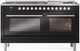Ilve® Professional Plus II 60" Glossy Black Pro Style Dual Fuel Range-0