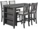 New Classic® Home Furnishings Amy 5-Piece Gray Counter Height Dining Set-0