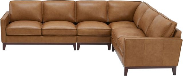 Leather Italia™ Georgetowne Newport 4-Piece Camel Sectional Set-1