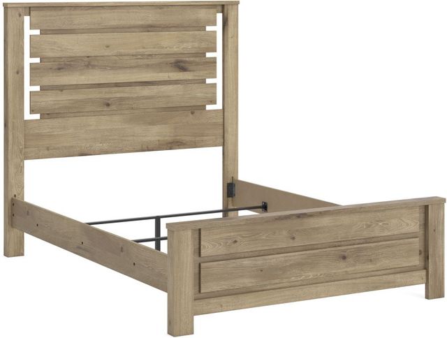 Benchcraft® Brozmont Tan Queen Panel Bed-2