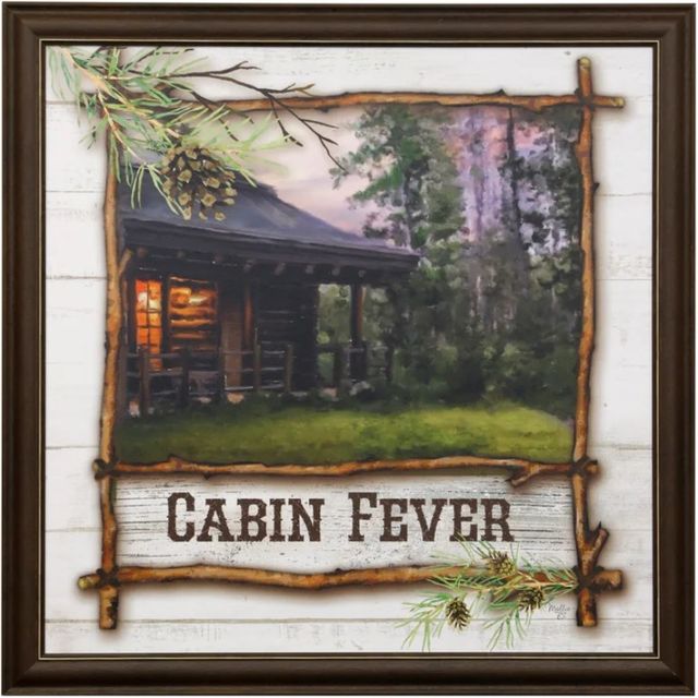 Stylecraft Cabin Fever Brown/Gray/Green/Light Red/White Wall Art-0
